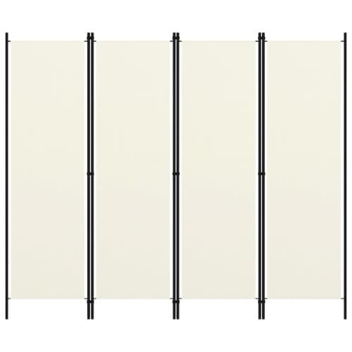 Rumsavdelare 4 paneler vit 200x180 cm
