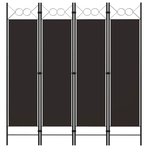 Rumsavdelare 4 paneler brun 160x180 cm