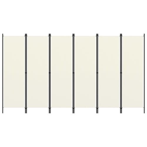 Rumsavdelare 6 paneler vit 300x180 cm