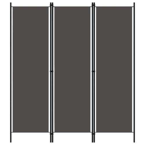 Rumsavdelare 3 paneler antracit 150x180 cm