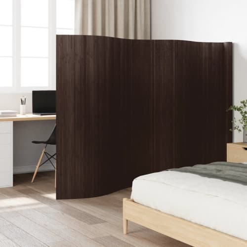 Rumsavdelare mörkbrun 165x600 cm bambu