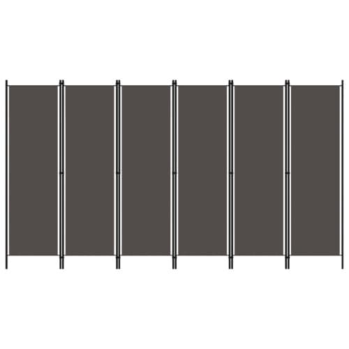 Rumsavdelare 6 paneler antracit 300x180 cm