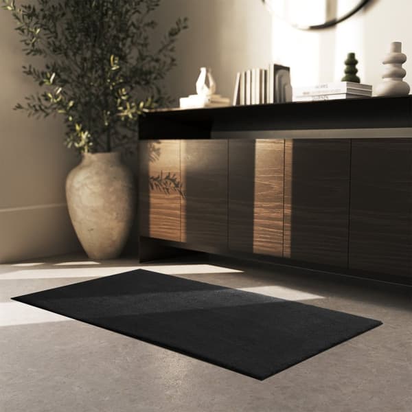 Kortluvet tæppe Soft Zone - sort,80 x 150 cm