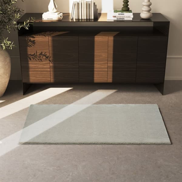 Kortluvet tæppe Soft Zone - sand,80 x 150 cm