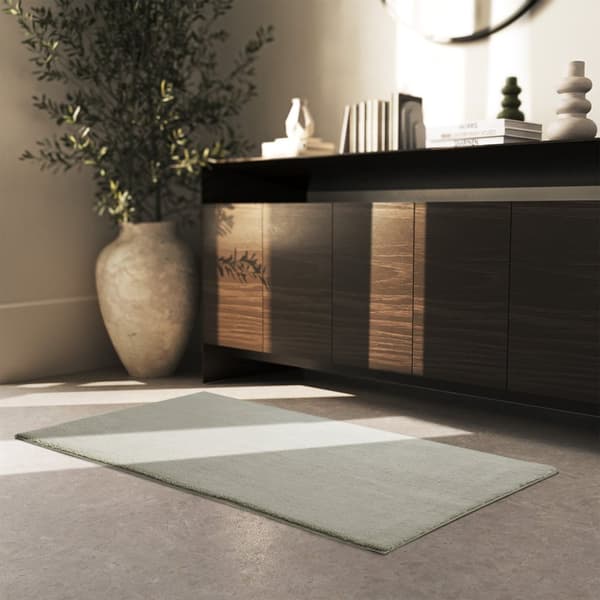 Kortluvet tæppe Soft Zone - sand,80 x 150 cm