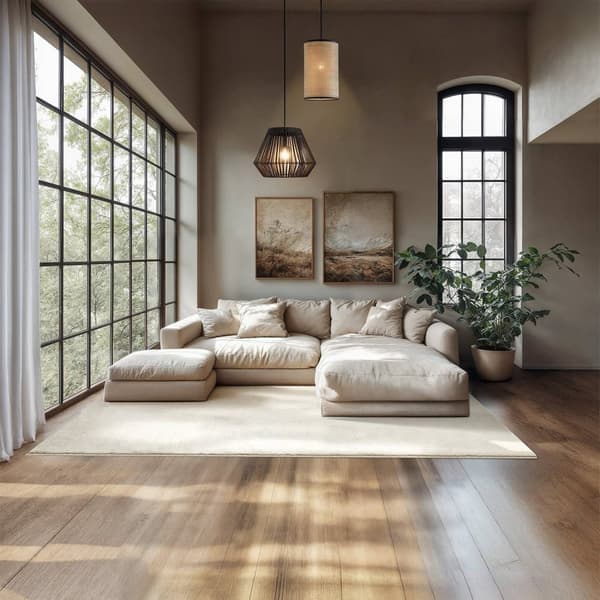 Kortluvet tæppe Soft Zone - creme,160 x 230 cm
