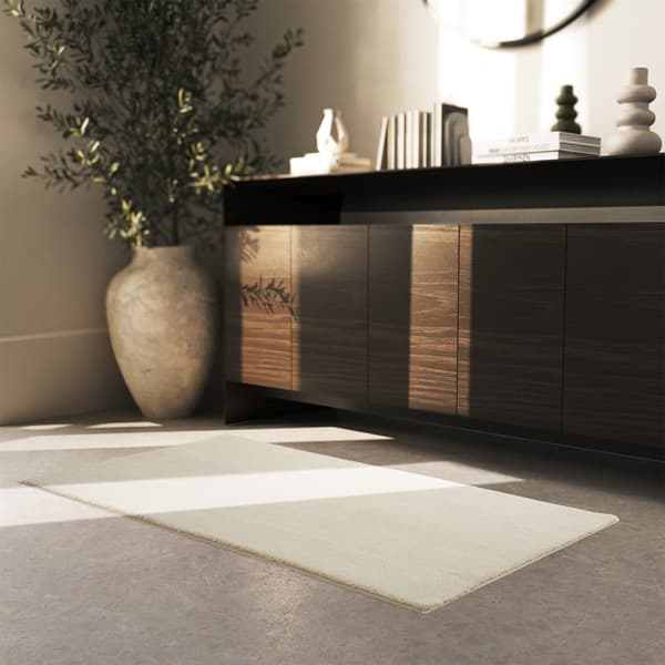 Kortluvet tæppe Soft Zone - beige,80 x 150 cm