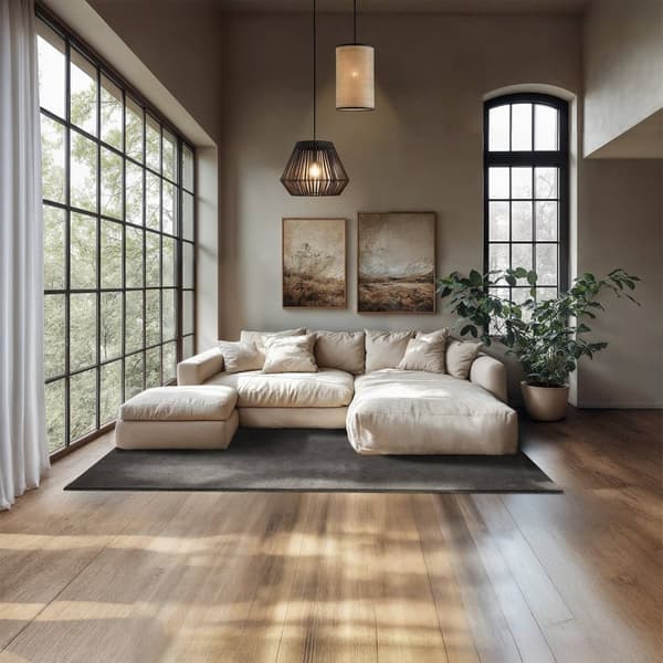 Kortluvet tæppe Soft Zone - anthrazit,140 x 200 cm