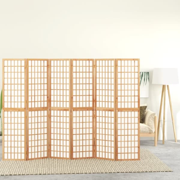 Rumsavdelare med 6 paneler japansk stil 240x170 cm