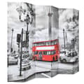 Miniatyrbild 2 av 2: Vikbar rumsavdelare Londonbuss 228x170 cm svart/vit