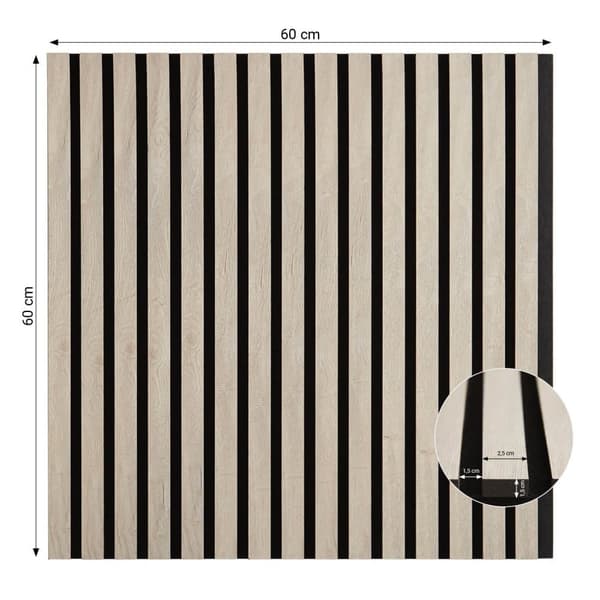 Seinäpaneeli, Home, 60x60 cm, Harmaa