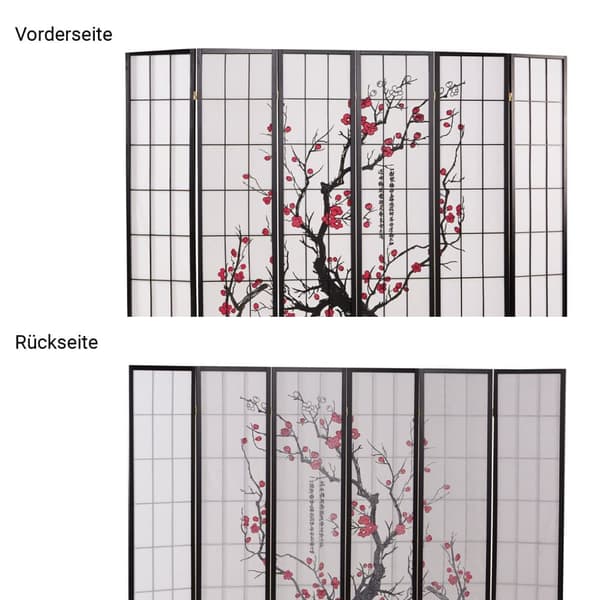 Rumdelere, 179x264x2.0 cm, Sort