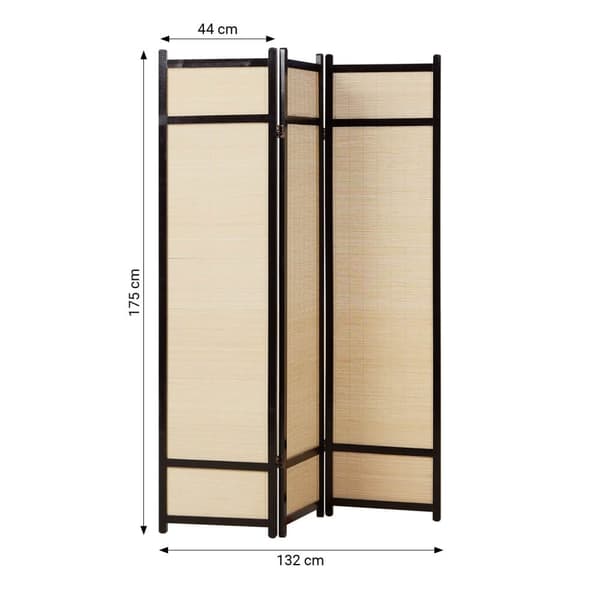 Rumdivider, 175x132x2.2 cm, Sort