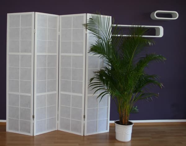 Rumopdeler, 175x176x2.2 cm, Hvid