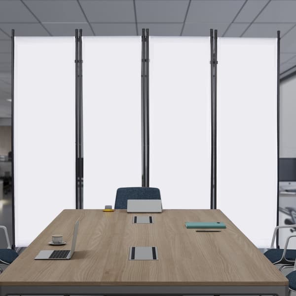 Folding Screen Room Divider, Jernramme, Rivestærk