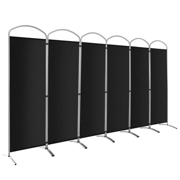 Rumsdeler, 6,2Ft Foldbar 6-Panel, 130x20x74 cm, Sort