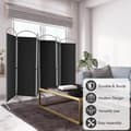 Miniatyrbillede 6 af 8: Rumsdeler, 6,2Ft Foldbar 6-Panel, 130x20x74 cm, Sort