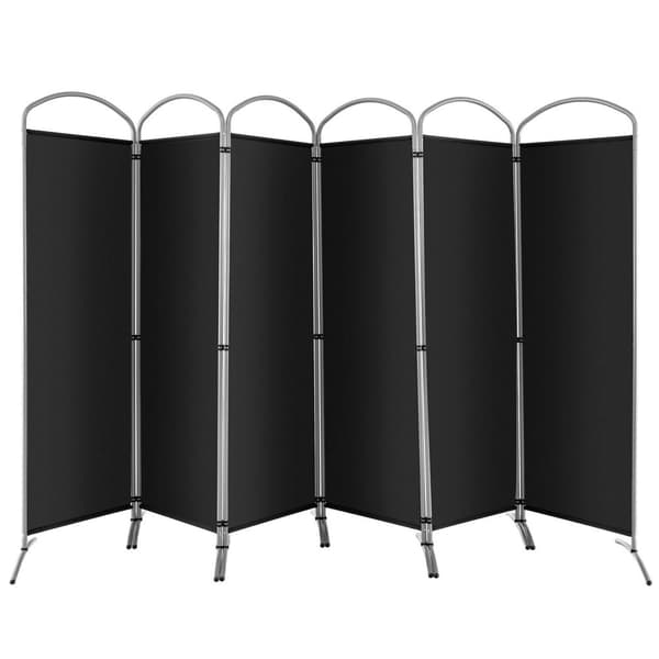 Rumsdeler, 6,2Ft Foldbar 6-Panel, 130x20x74 cm, Sort