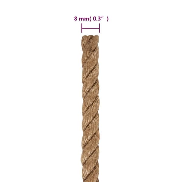 vidaXL Rep 100% Jute 8 mm 500 m
