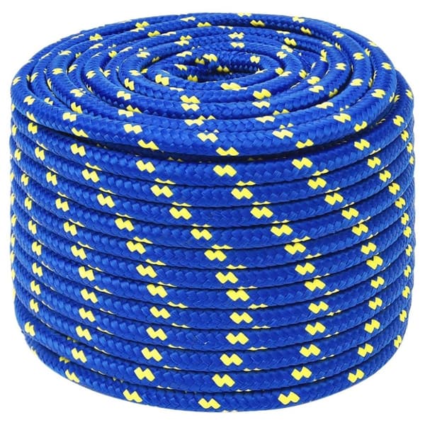 vidaXL Båttau blå 12 mm 25 m polypropylen