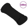Miniatyrbilde 1 av 7: vidaXL Arbeidstau svart 4 mm 100 m polyester