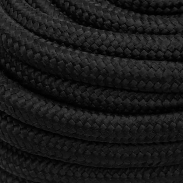 vidaXL Båtlina helsvart 20 mm 50 m polypropen