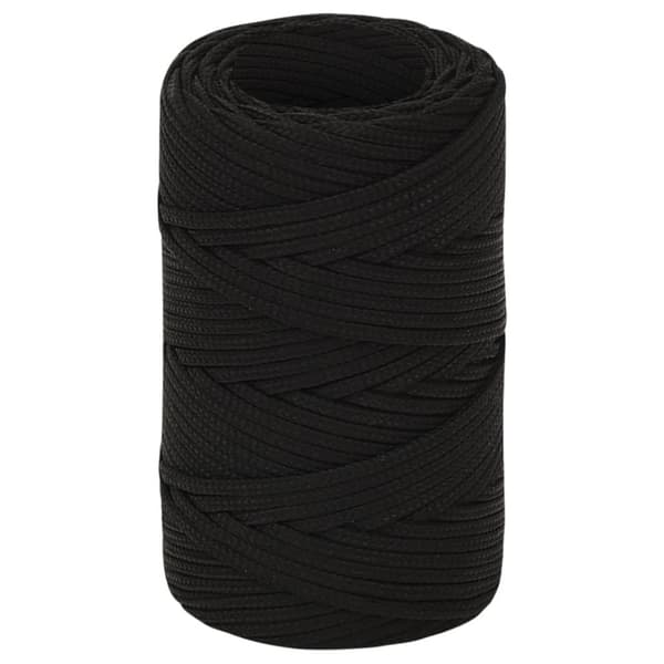 vidaXL Rep svart 2 mm 500 m polyester