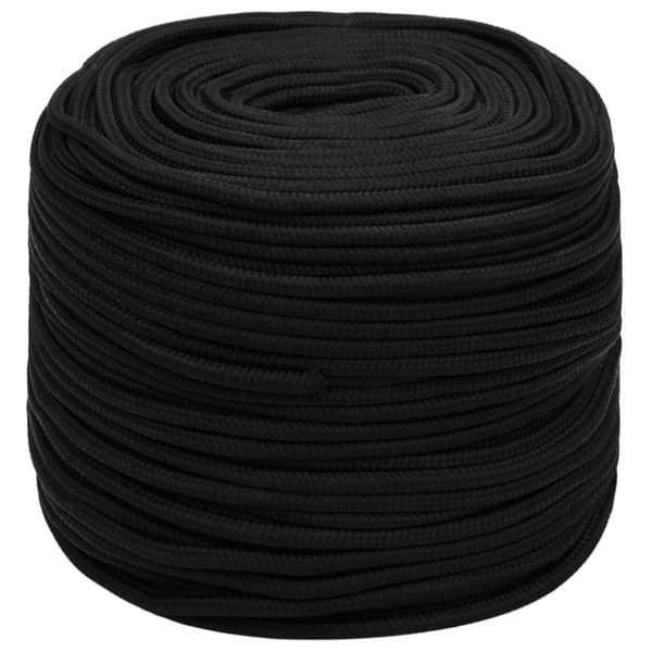 vidaXL Rep svart 8 mm 500 m polyester