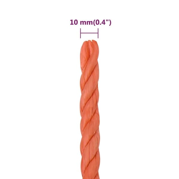vidaXL Rep orange 10 mm 25 m polypropylen