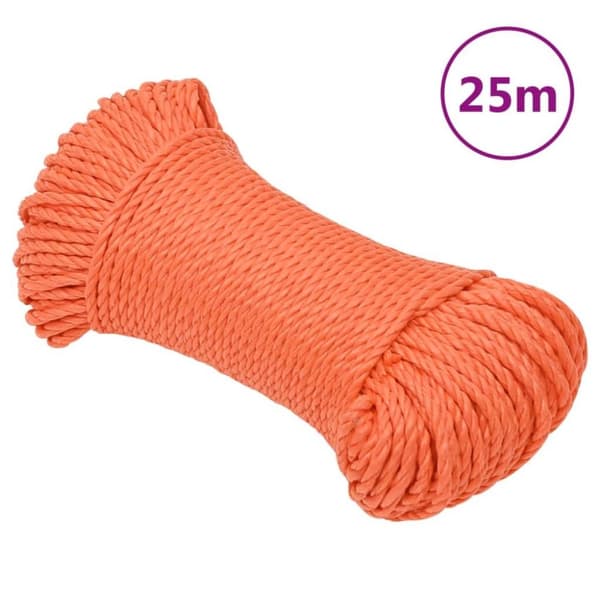 vidaXL Rep orange 8 mm 25 m polypropylen