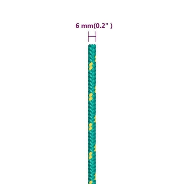vidaXL Båttau grønn 6 mm 50 m polypropylen
