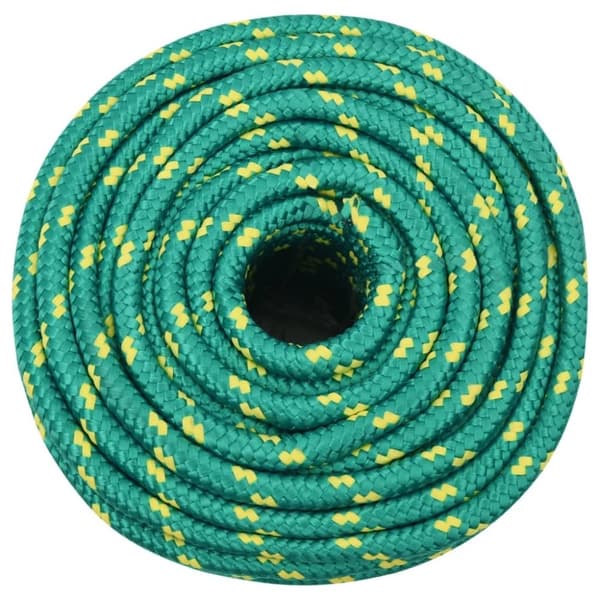 vidaXL Båttau grønn 12 mm 250 m polypropylen