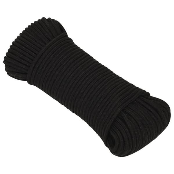 vidaXL Rep svart 5 mm 250 m polyester