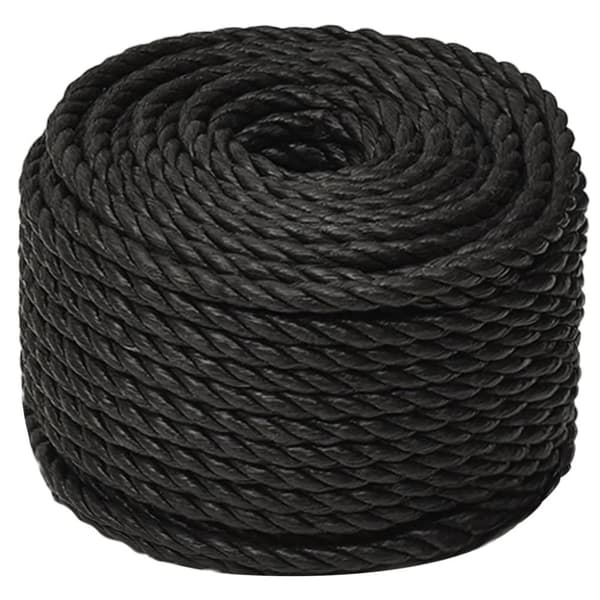 vidaXL Rep svart 12 mm 250 m polypropylen