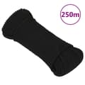 Miniatyrbilde 1 av 7: vidaXL Arbeidstau svart 3 mm 250 m polyester