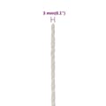Miniatyrbild 6 av 7: vidaXL Rep vit 3 mm 100 m polypropylen