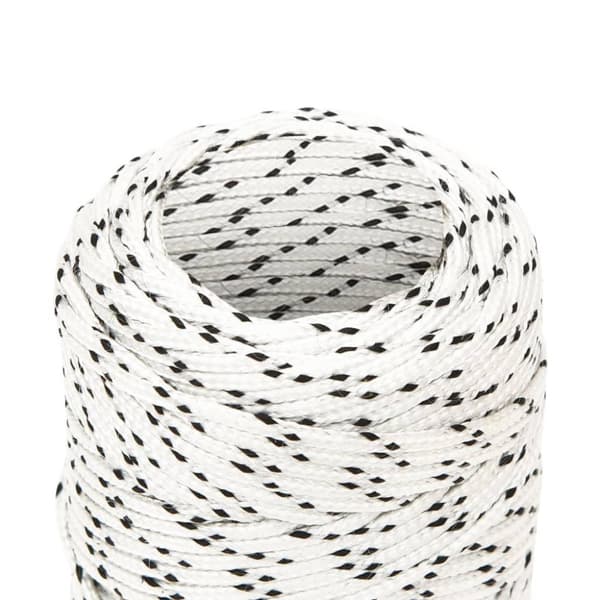 vidaXL Båtlina flätad vit 2 mm x 25 m polyester