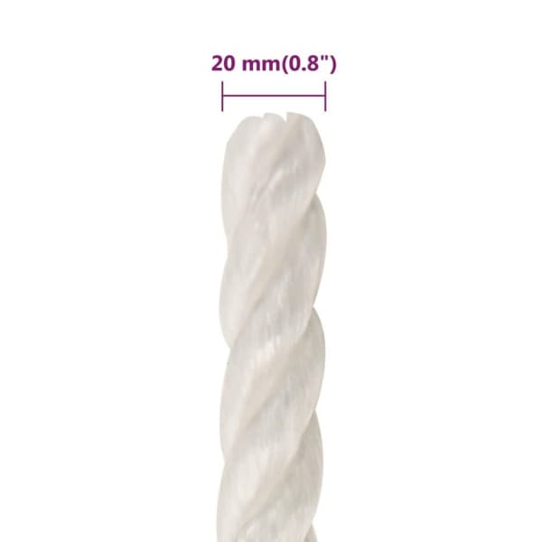 vidaXL Rep Vit 20 mm 50 m polypropylen