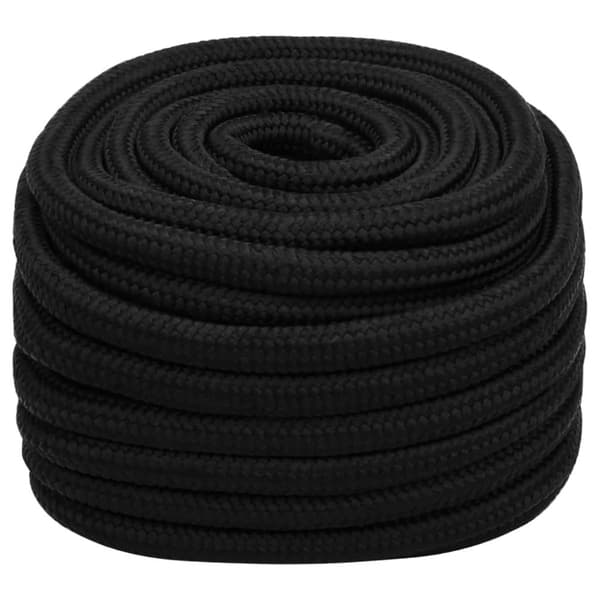 vidaXL Rep svart 20 mm 100 m polyester