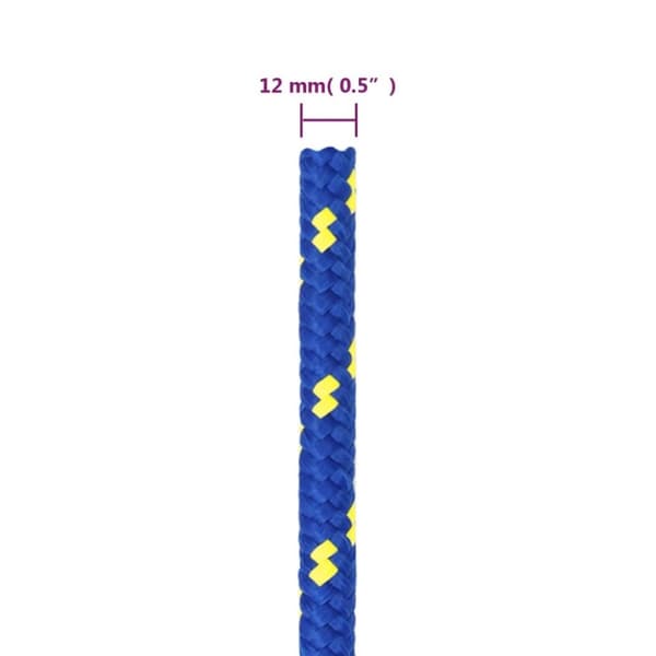vidaXL Båttau blå 12 mm 100 m polypropylen