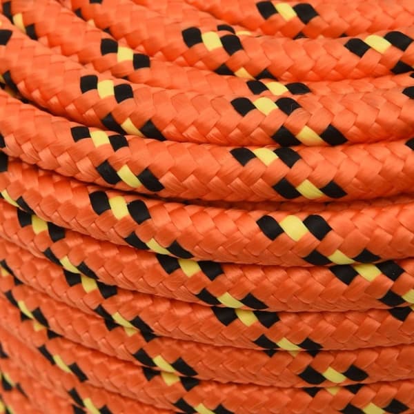 vidaXL Båttau oransje 12 mm 25 m polypropylen