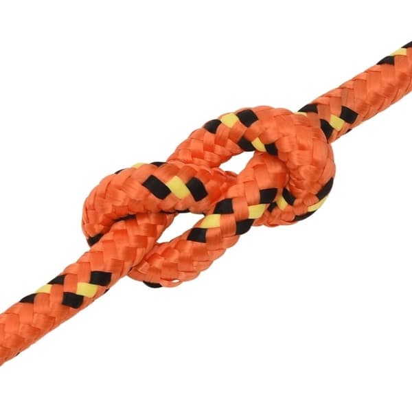 vidaXL Båttau oransje 12 mm 25 m polypropylen