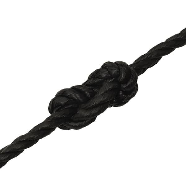 vidaXL Arbeidstau svart 12 mm 25 m polypropylen