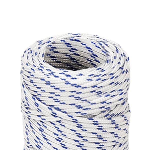 vidaXL Båttau hvit 2 mm 250 m polypropylen