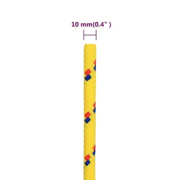 vidaXL Båttau gul 10 mm 50 m polypropylen