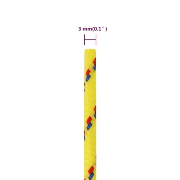 vidaXL Båttau gul 3 mm 500 m polypropylen