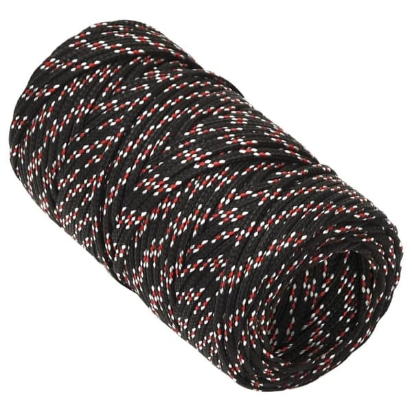 vidaXL Båttau svart 2 mm 50 m polypropylen