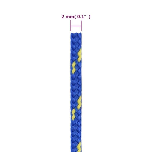vidaXL Båtlina blå 2 mm 50 m polypropen