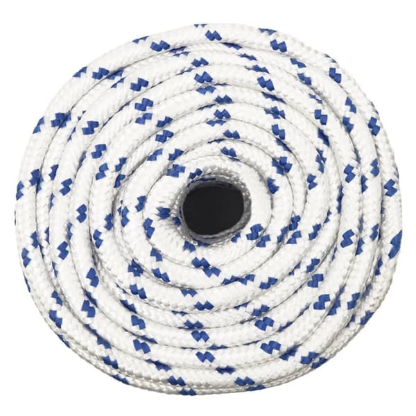 vidaXL Båttau hvit 14 mm 25 m polypropylen