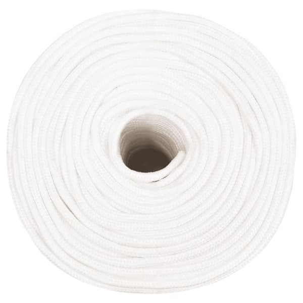 vidaXL Båttau helhvit 6 mm 500 m polypropylen